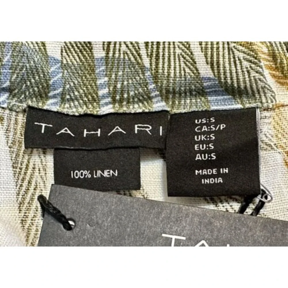 NWT-Tahari Woman Size S 100% Linen 2-Piece Skirt/Halter Top Closet Staple Boho
